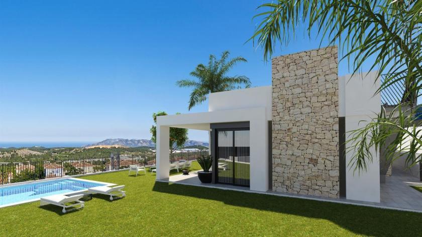 Villa avec vue sur la mer à Polop Hills - Costa Blanca Nord in Medvilla Spanje