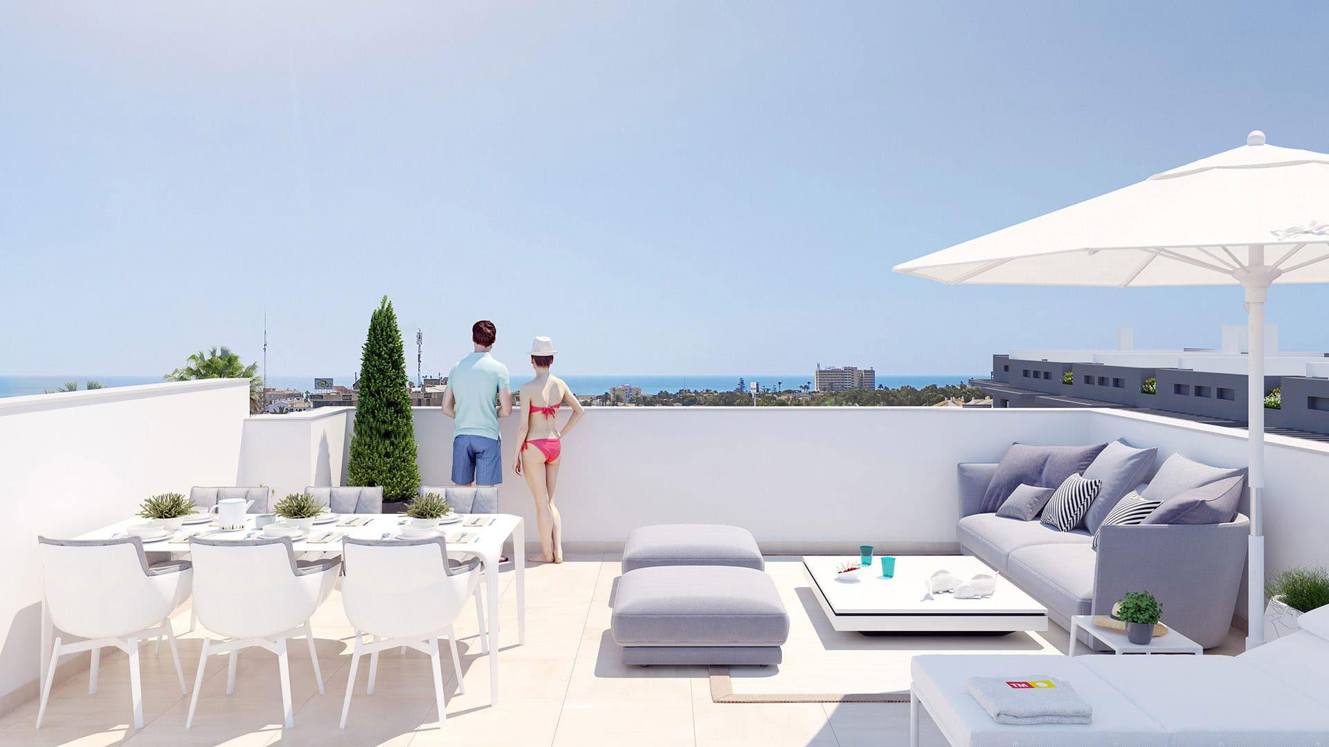 2 Chambre à coucher Appartements - terrasse sur le toit à Orihuela Costa - Playa Flamenca - Nouvelle construction in Medvilla Spanje