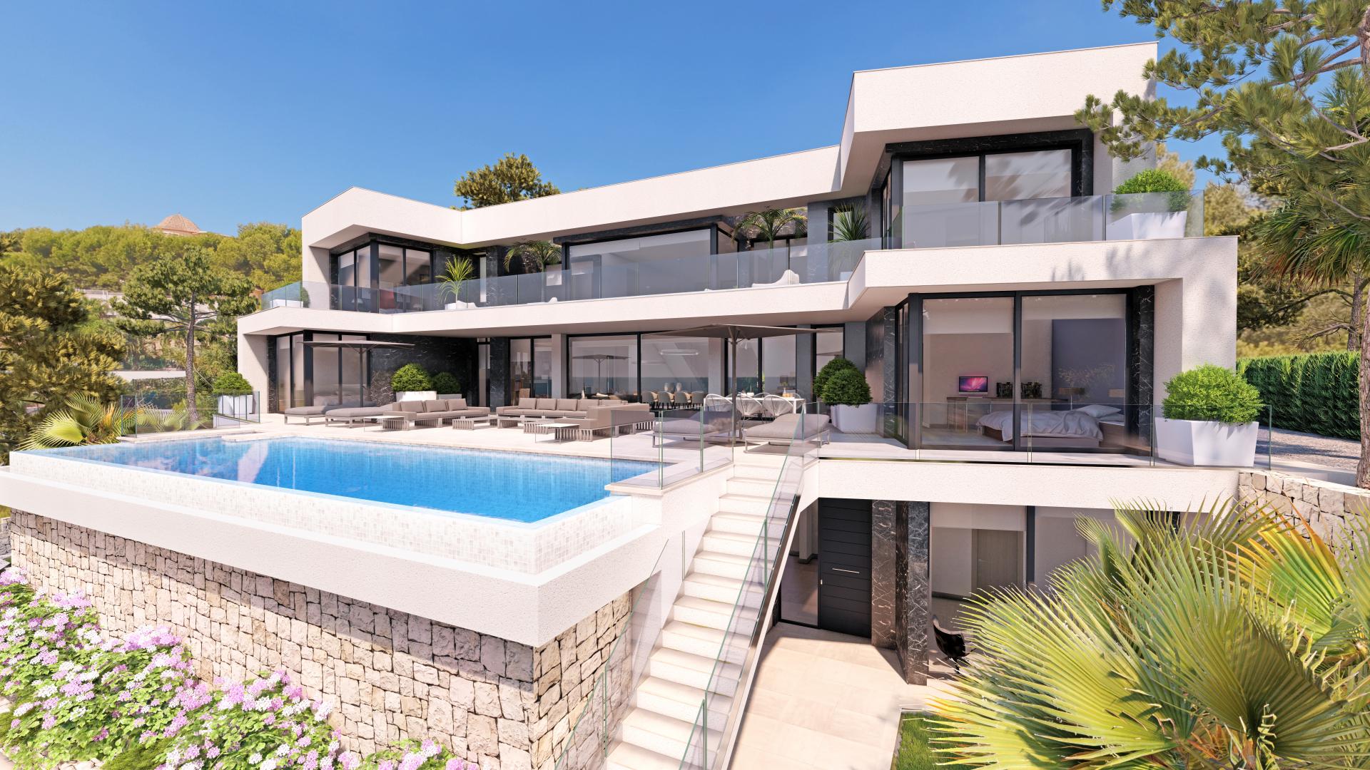 Projet - Villa moderne avec vue panoramique à Calpe in Medvilla Spanje