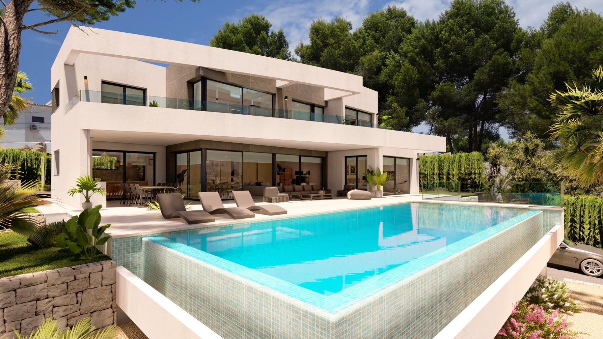 Belle villa de luxe avec vue sur la mer à Moraira in Medvilla Spanje