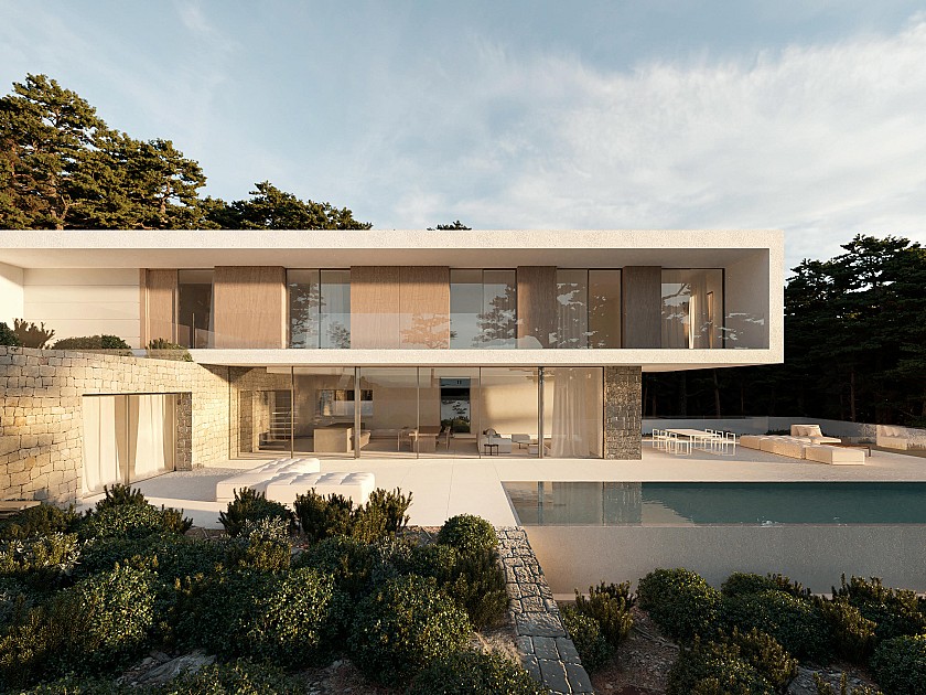 Belle villa de luxe avec vue sur la mer à Moraira
