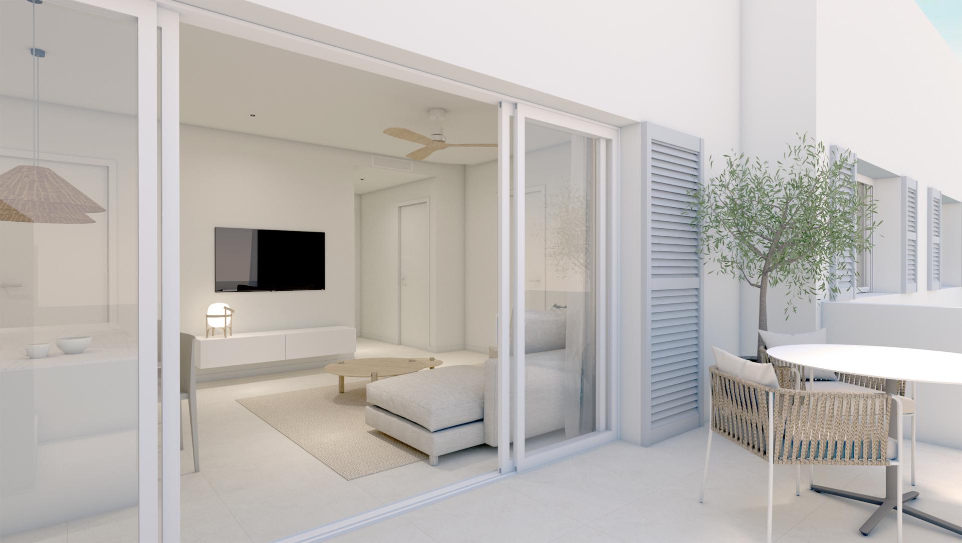 3 chambre Appartement - jardin à Torre de la Horadada in Medvilla Spanje