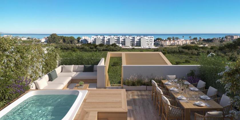 2 chambre Appartements - terrasse sur le toit à Denia in Medvilla Spanje