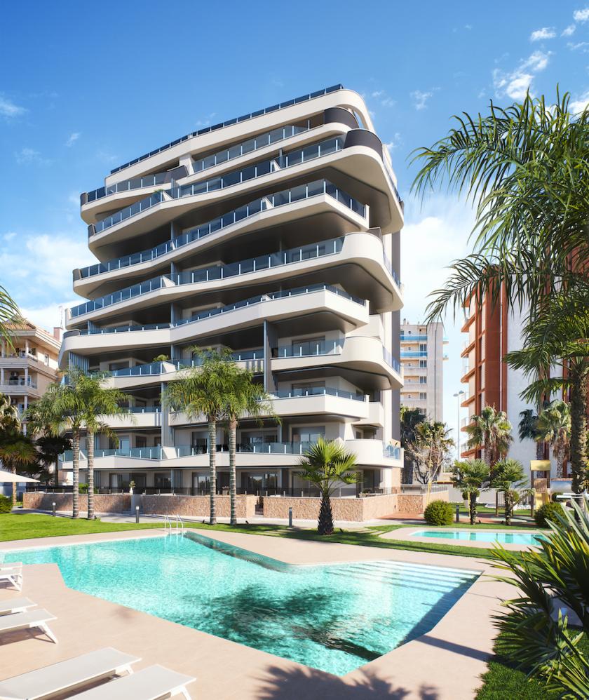 2 chambre Appartements - terrasse sur le toit à Guardamar del Segura in Medvilla Spanje