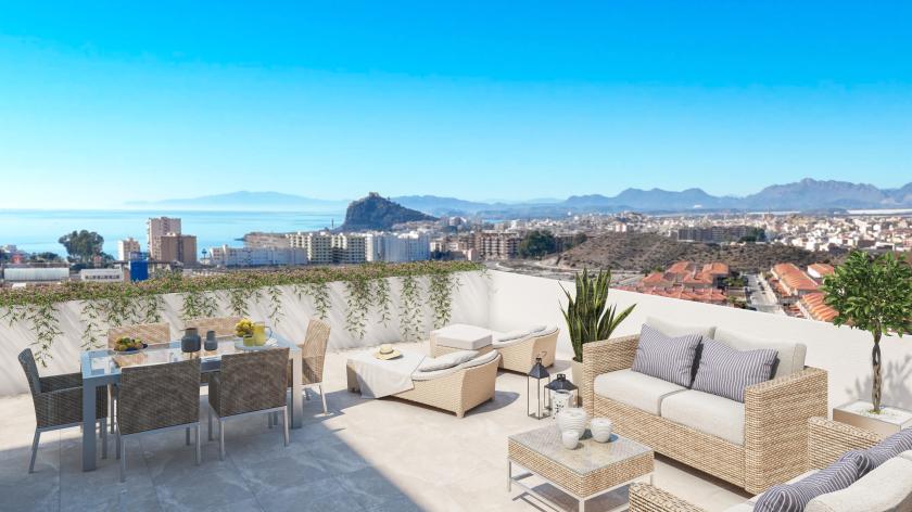 2 chambre Appartements - terrasse sur le toit à Aguilas in Medvilla Spanje