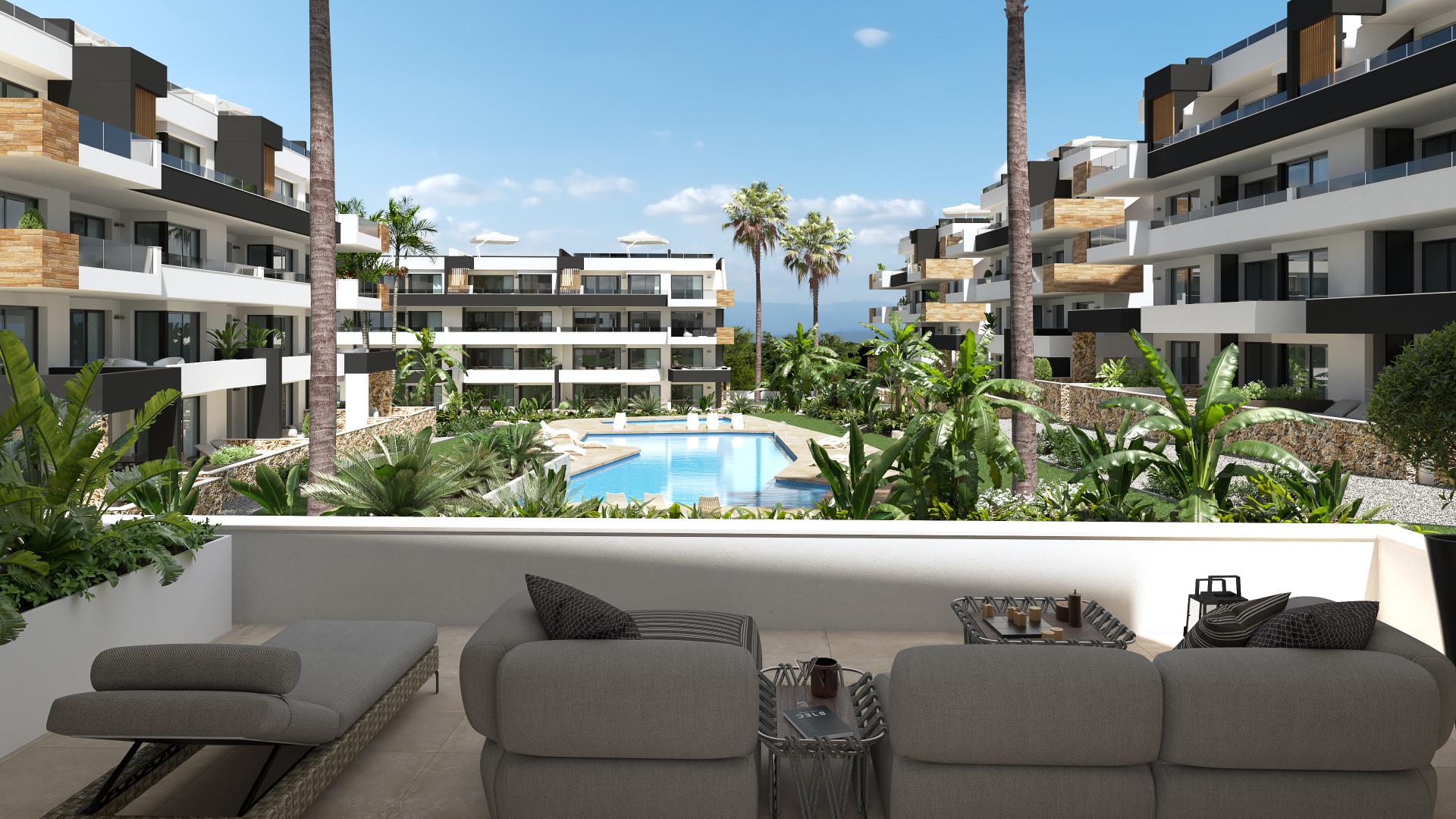2 chambre Appartements - terrasse sur le toit à Orihuela Costa in Medvilla Spanje
