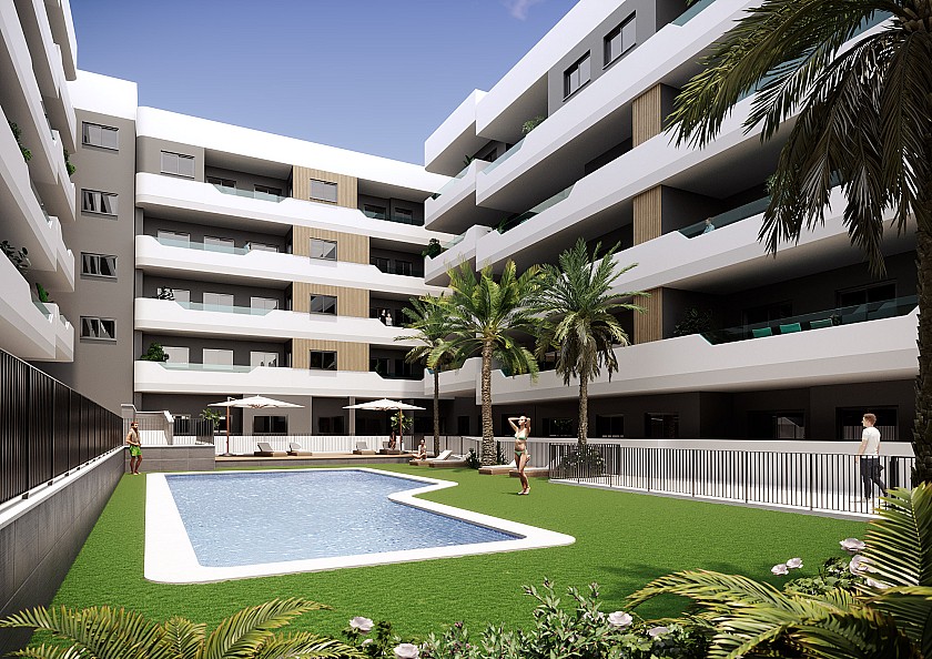 2 chambre Appartement - terrasse à Santa Pola in Medvilla Spanje