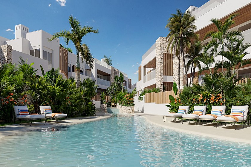 2 chambre Appartement - jardin à San Juan de los Terreros in Medvilla Spanje