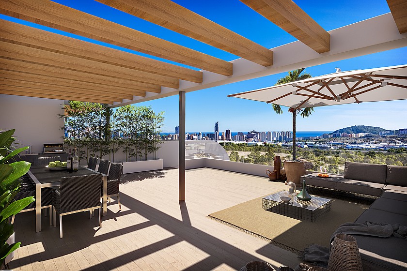 3 chambre Appartements - terrasse sur le toit à Finestrat in Medvilla Spanje