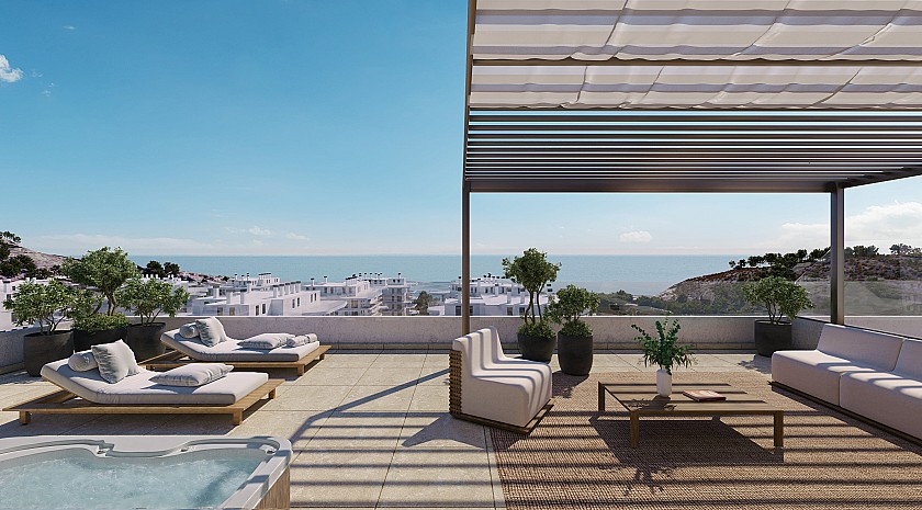3 chambre Appartements - terrasse sur le toit à Villajoyosa in Medvilla Spanje