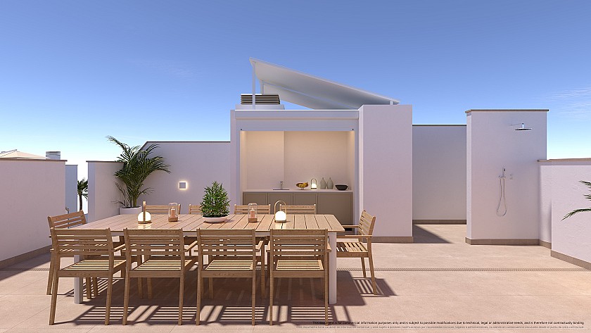 2 chambre Appartements - terrasse sur le toit à Torre de la Horadada in Medvilla Spanje