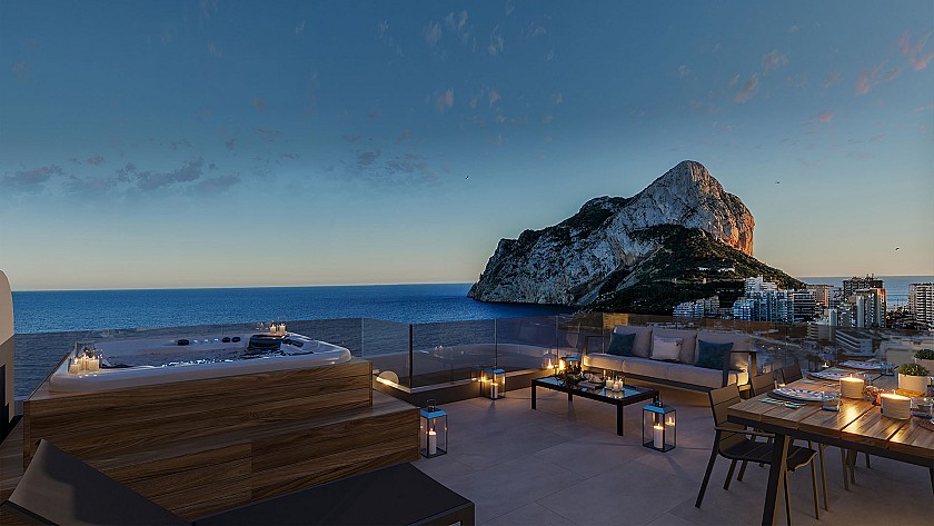 3 chambre Appartements - terrasse sur le toit à Calpe in Medvilla Spanje