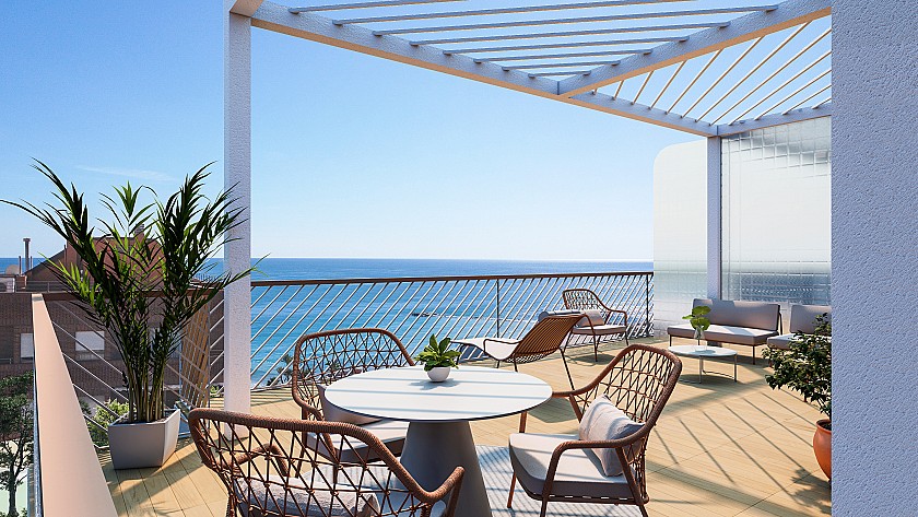 3 chambre Appartements - terrasse sur le toit à Villajoyosa in Medvilla Spanje