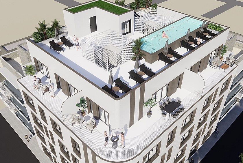 2 chambre Appartements - terrasse sur le toit à Torrevieja in Medvilla Spanje