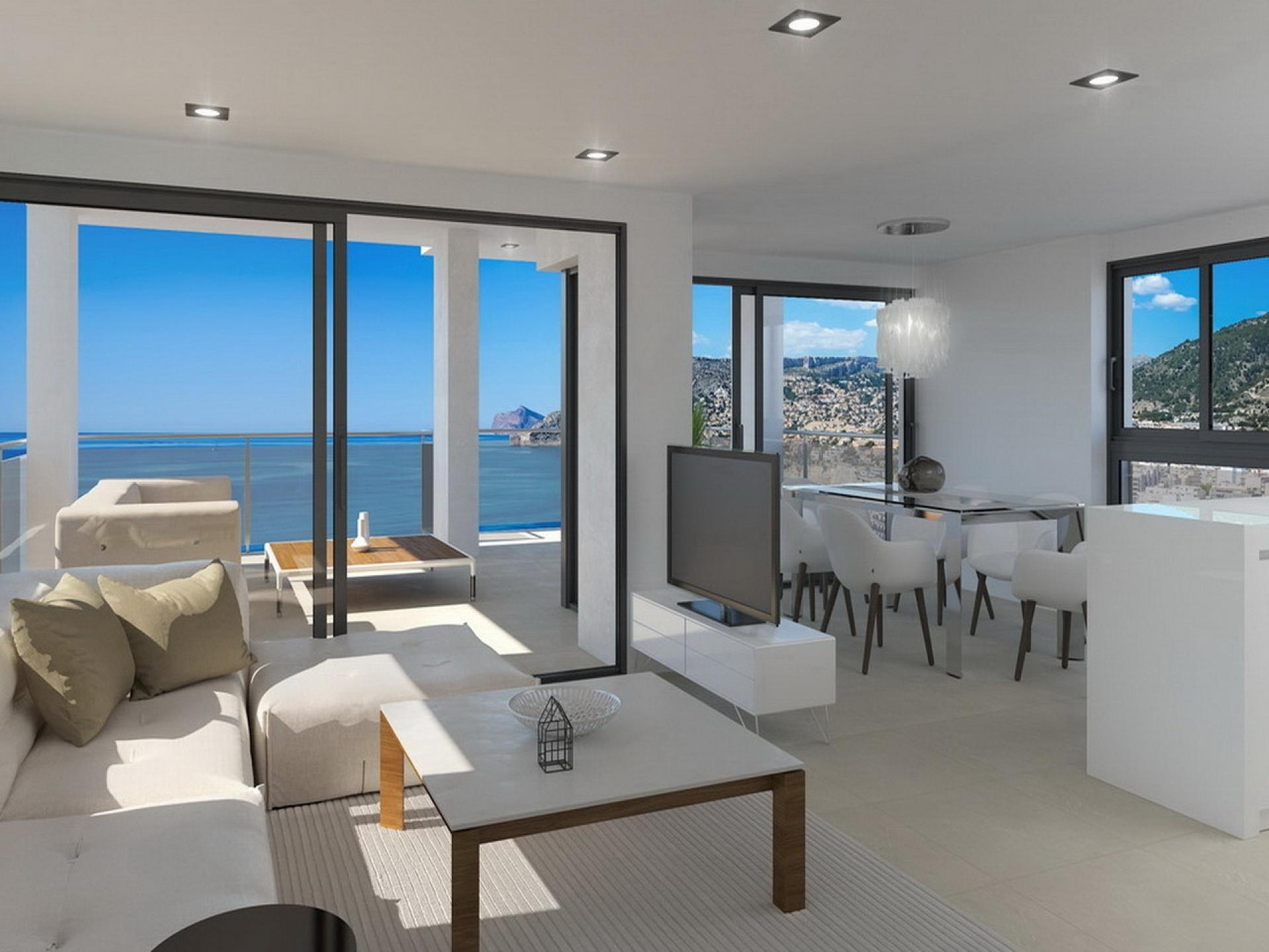 Appartements avec vue sur la mer en Calpe in Medvilla Spanje