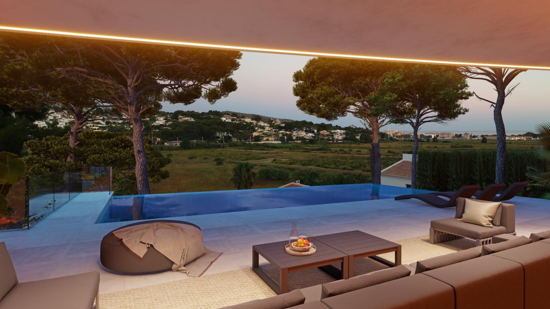 Belle villa de luxe avec vue sur la mer à Moraira in Medvilla Spanje