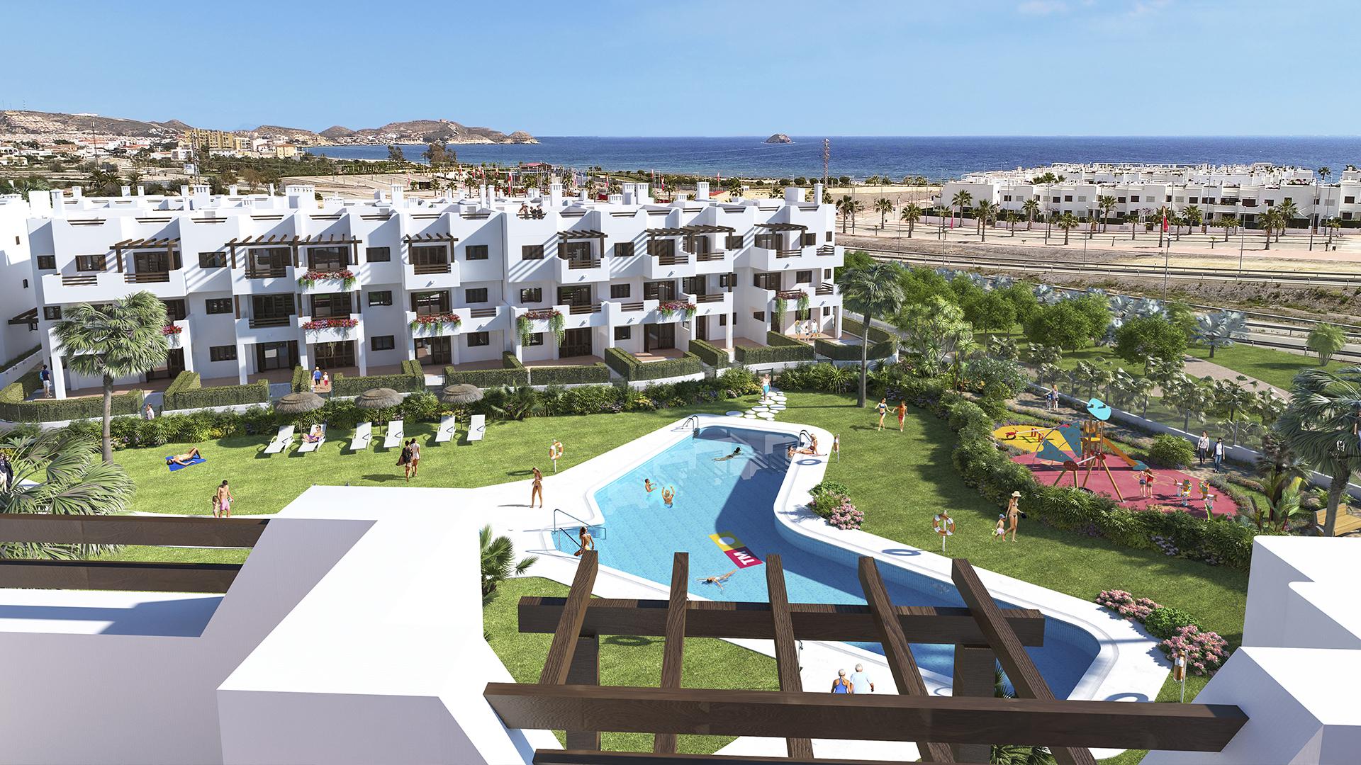 Beaux appartements avec terrasse près de la plage in Medvilla Spanje