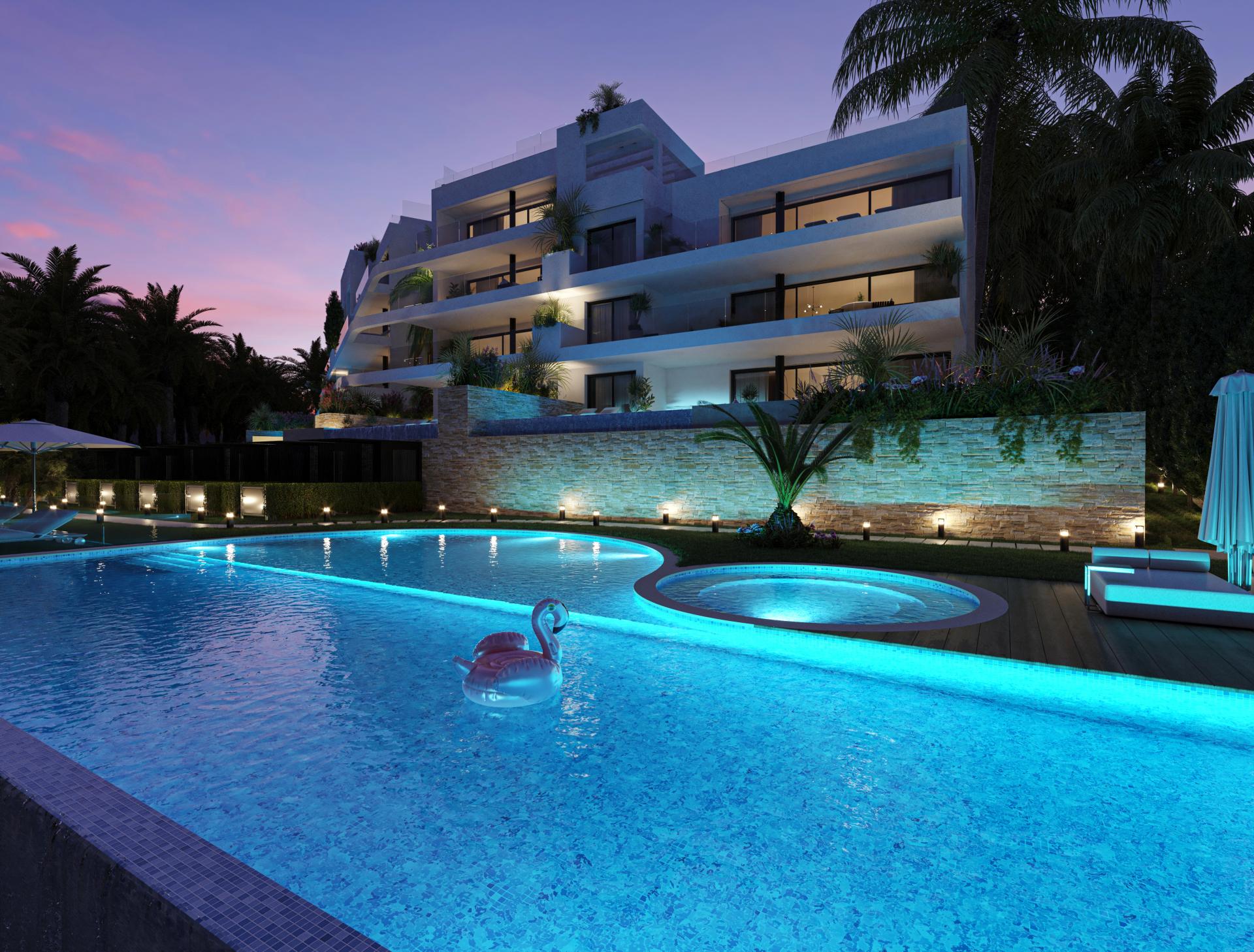 Suites penthouse élégantes avec piscine privée sur le golf de Las Colinas in Medvilla Spanje