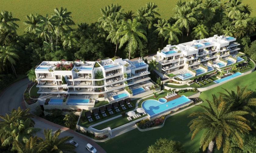 Suites penthouse élégantes avec piscine privée sur le golf de Las Colinas in Medvilla Spanje