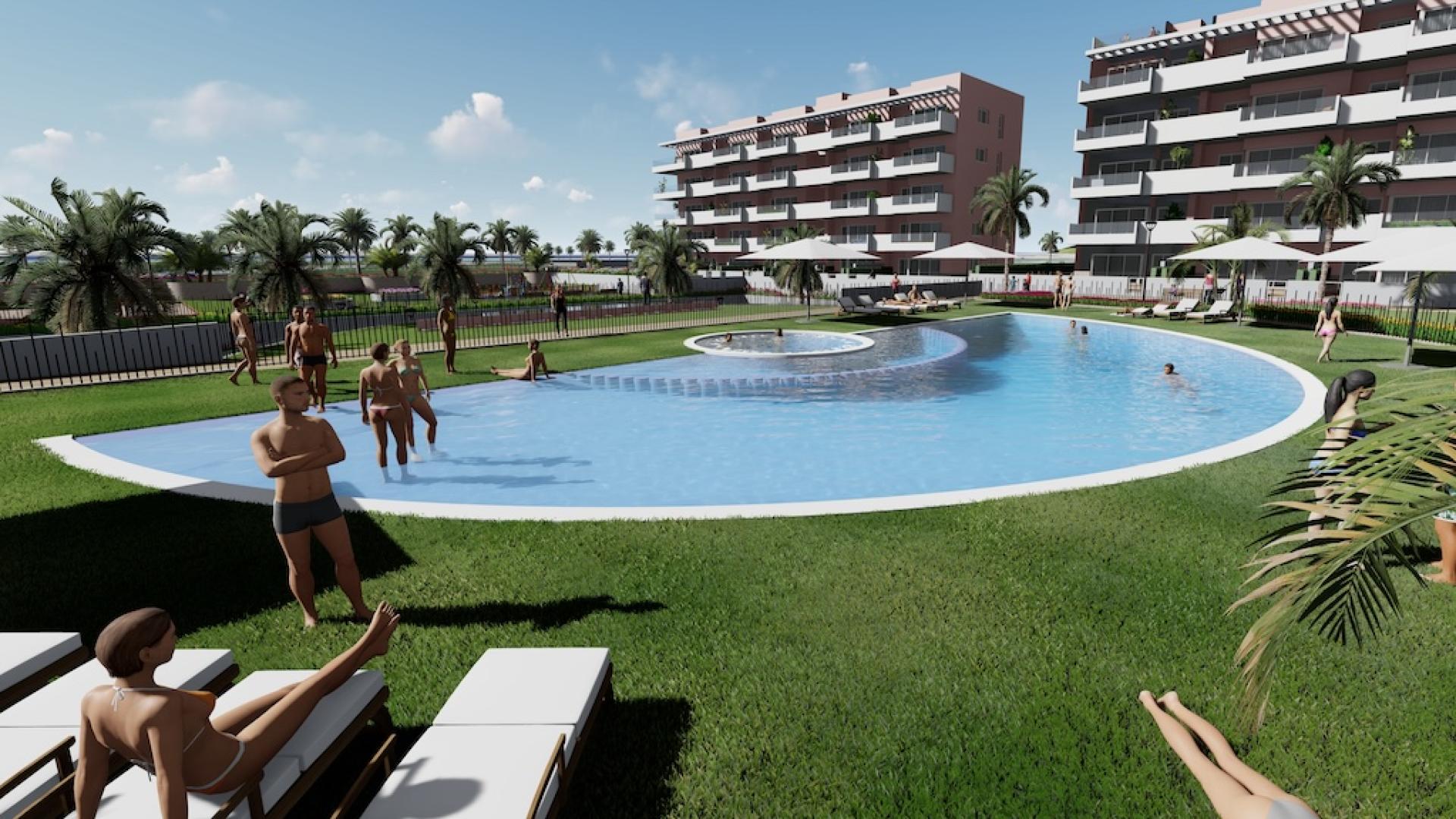3 chambre Appartement - jardin à El Raso - Nouvelle construction in Medvilla Spanje
