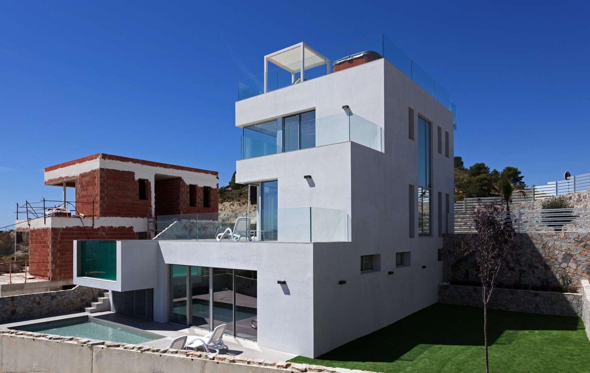 Villa de luxe avec vue mer à Balcon de Finestrat - Benidorm in Medvilla Spanje