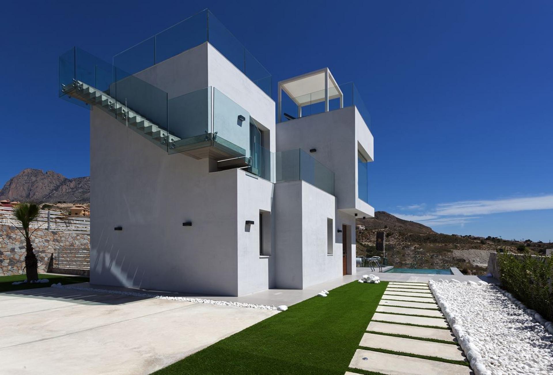 Villa de luxe avec vue mer à Balcon de Finestrat - Benidorm in Medvilla Spanje