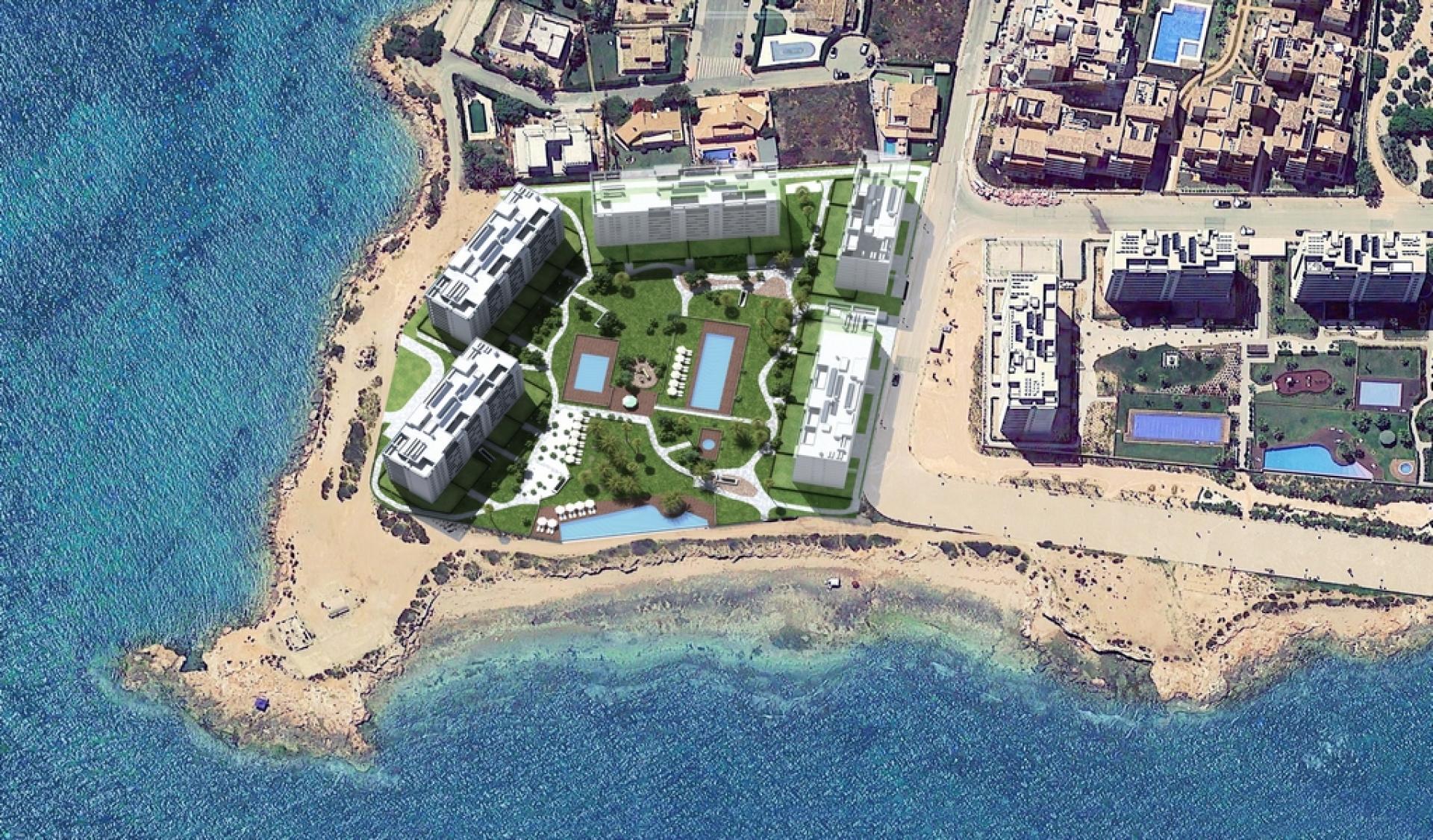Appartements à vendre en première ligne de mer et de plage à Punta Prima in Medvilla Spanje